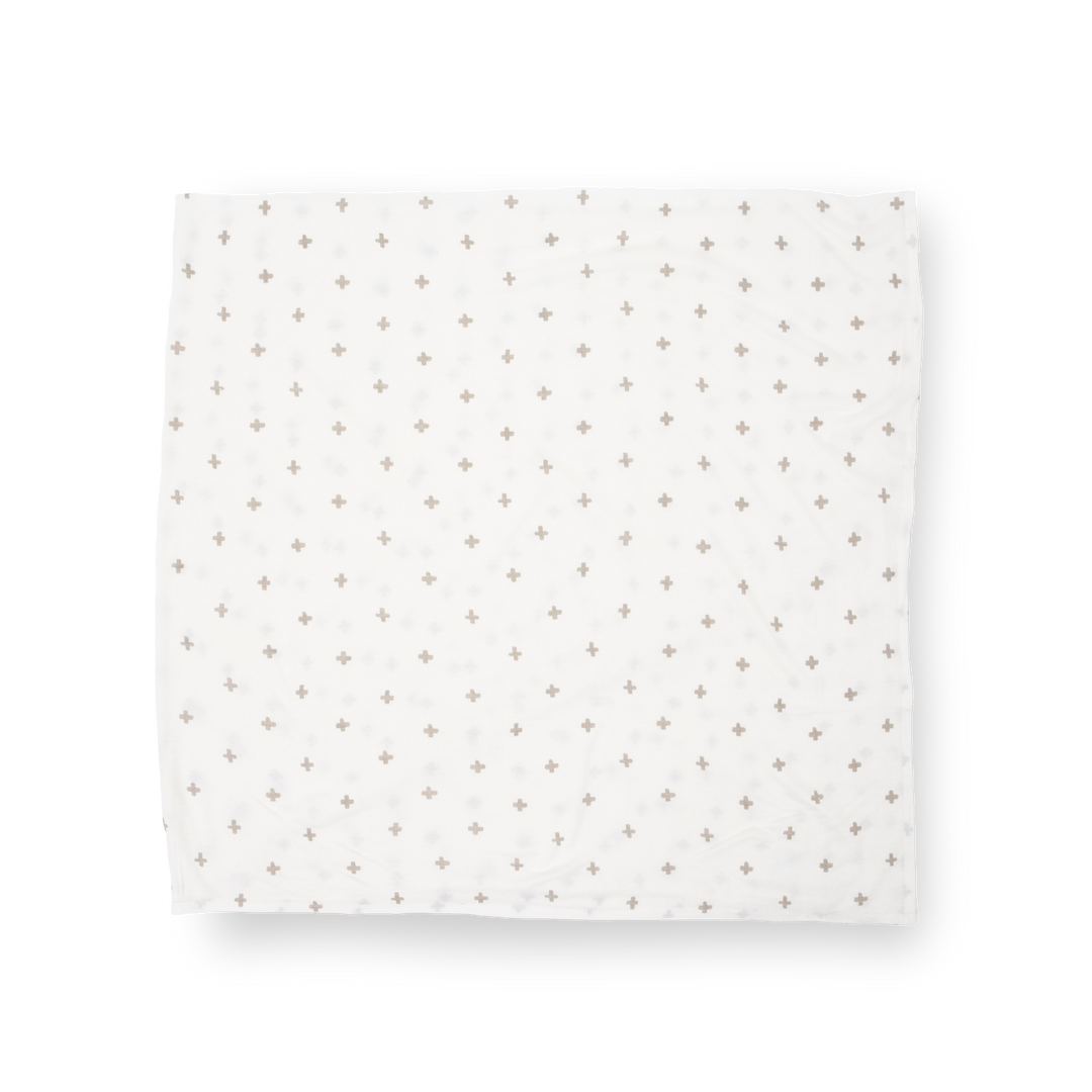 Little Unicorn Stretch Knit Swaddle Blanket 2-Pack | Grey Cross