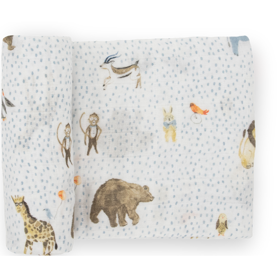 Little Unicorn Cotton Muslin Swaddle Blanket | Party Animals