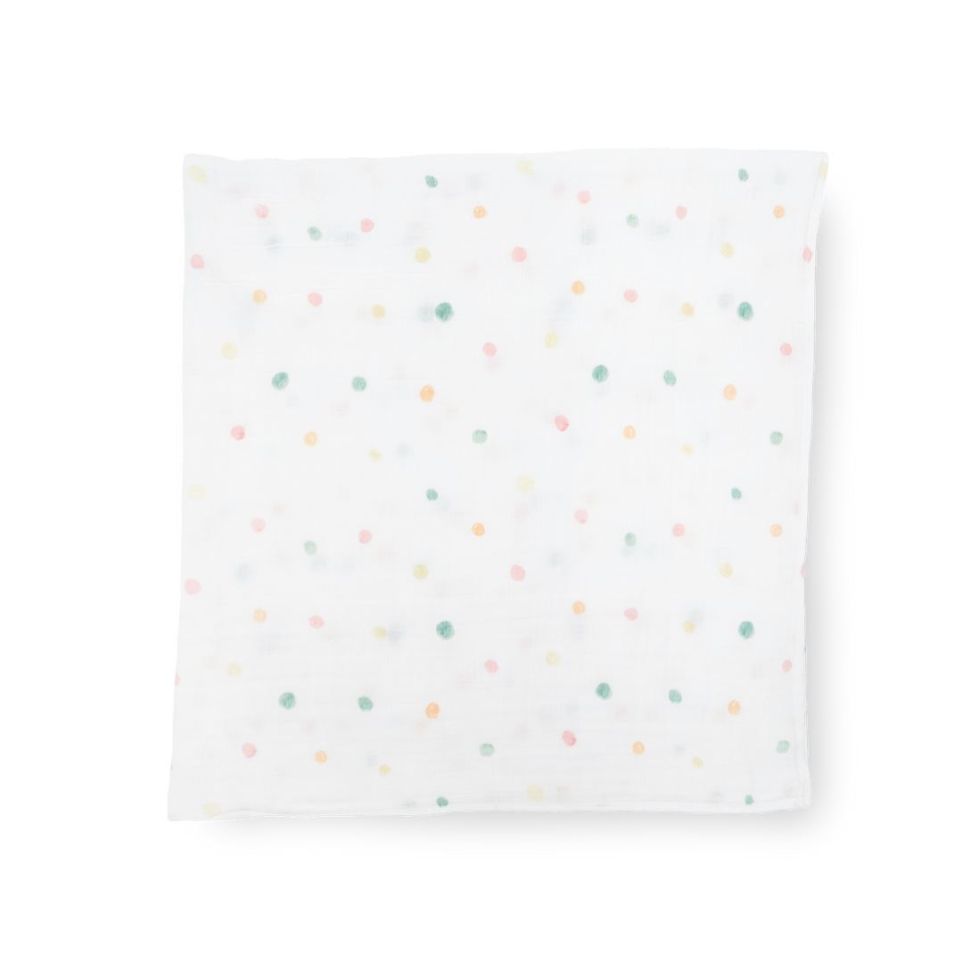 Little Unicorn Cotton Muslin Swaddle Blanket | Party Dots