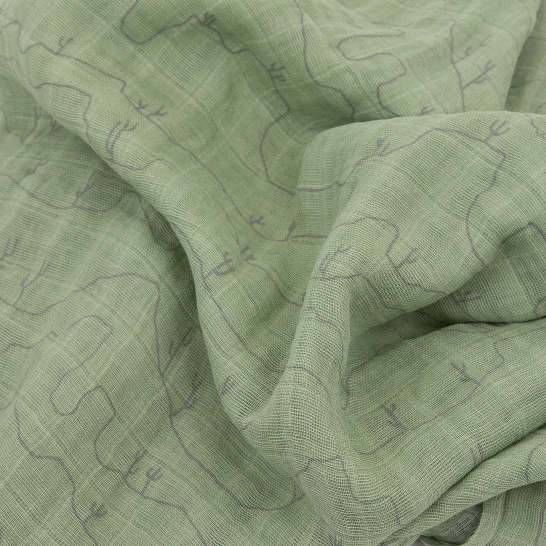 Little Unicorn Cotton Muslin Swaddle Blanket | Cactus Lines