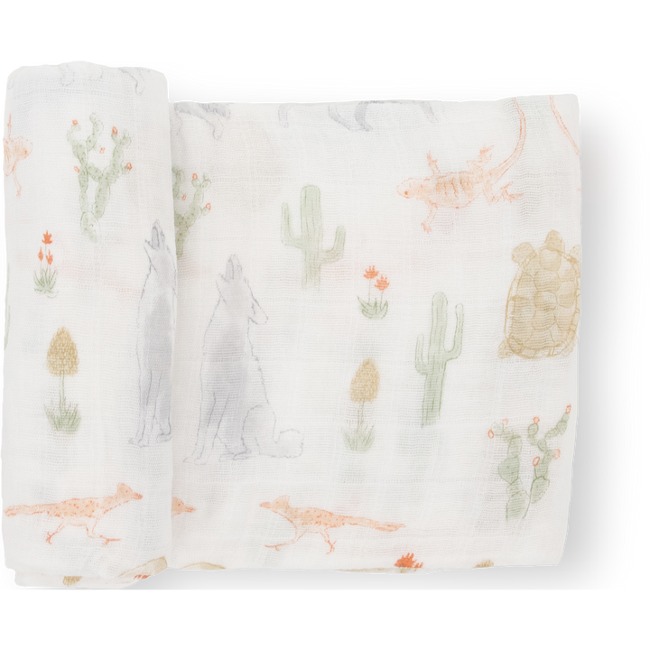 Little Unicorn Cotton Muslin Swaddle Blanket | Desert Night