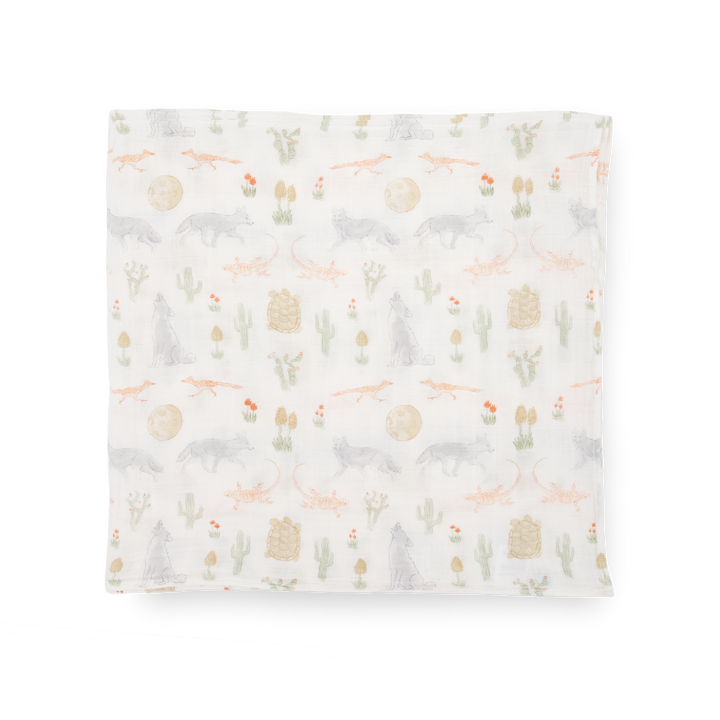Little Unicorn Cotton Muslin Swaddle Blanket | Desert Night
