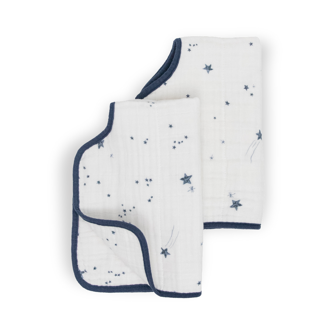 Little Unicorn Cotton Muslin Burp Cloth 2 Pack | Shooting Stars