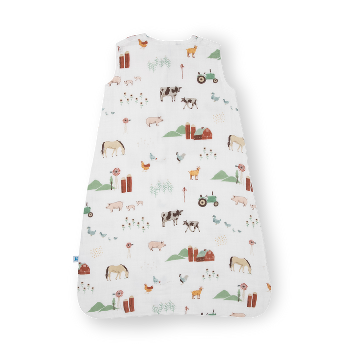 Little Unicorn Cotton Muslin Sleep Bag | Farmyard