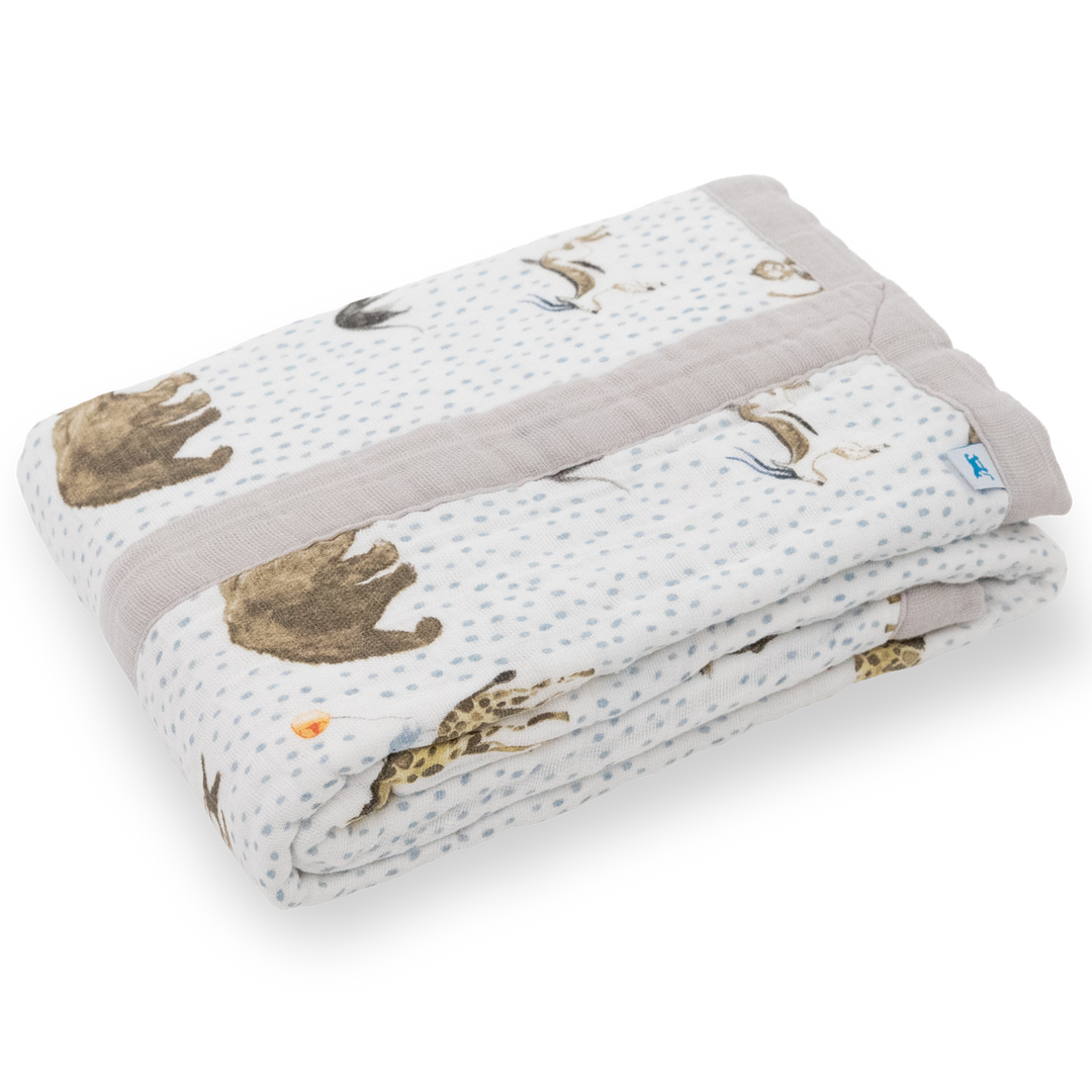 Little Unicorn Cotton Muslin Baby Quilt | Party Animals