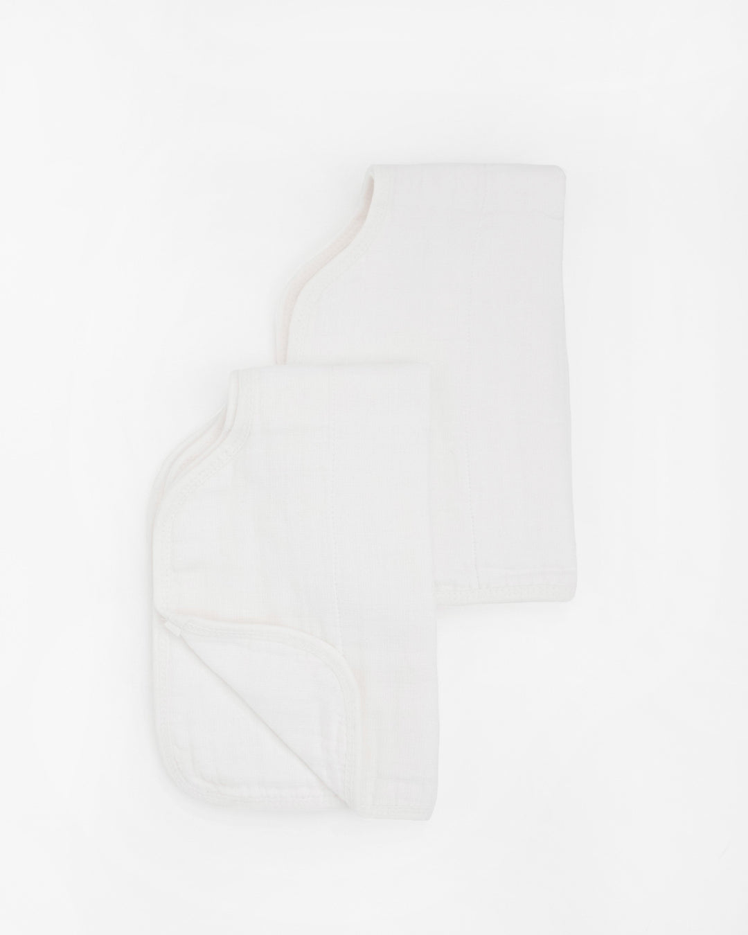 Little Unicorn Organic Cotton Muslin Burp Cloth 2 Pack | White + White