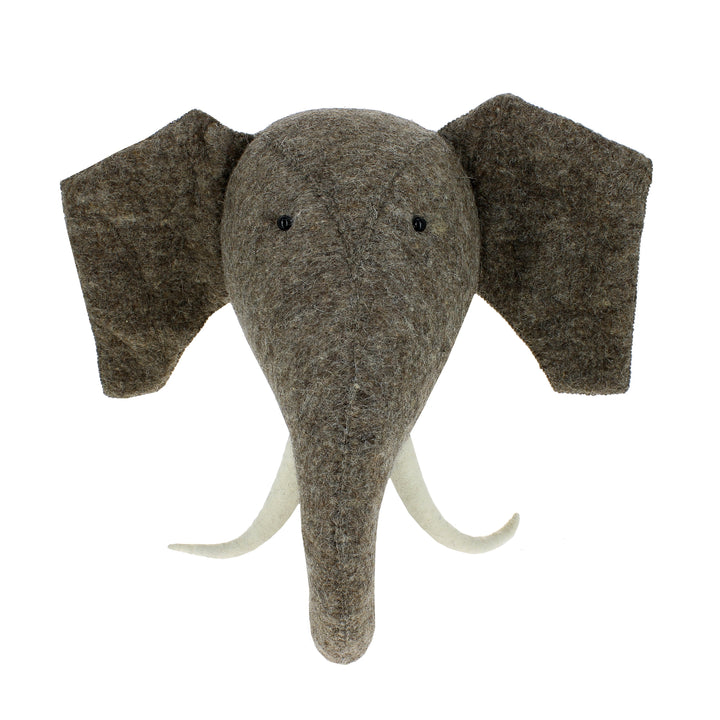 Fiona Walker Original Felt Animal Head Elephant with Tusks