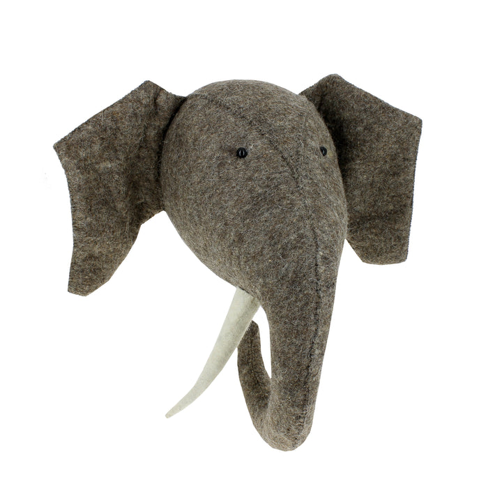 Fiona Walker Original Felt Animal Head Elephant with Tusks