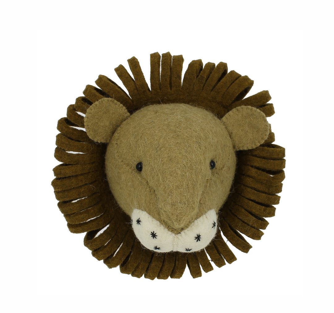 Fiona Walker Mini Felt Animal Head Lion