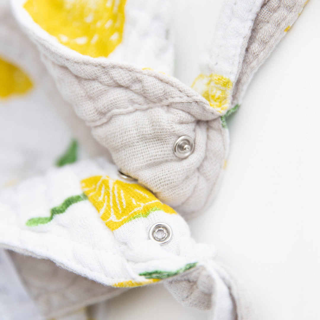 Little Unicorn Cotton Muslin Reversible Bandana Bib | Lemon Drop