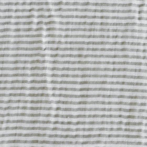 Little Unicorn Cotton Muslin Swaddle Blanket | Grey Stripe