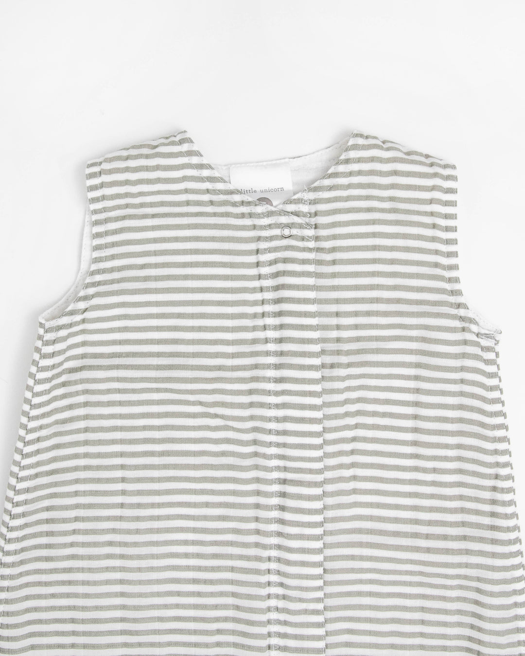 Little Unicorn Cotton Muslin Sleep Bag | Grey Stripe