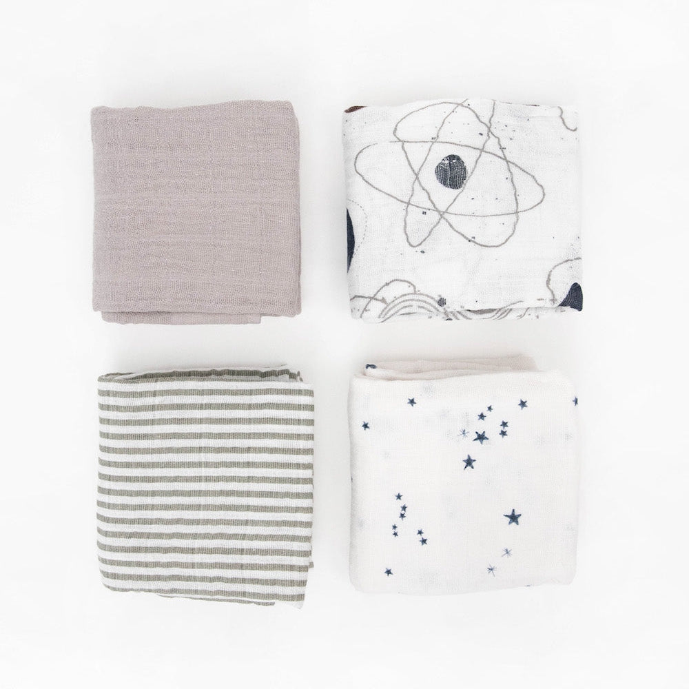 Little Unicorn Cotton Muslin Squares 4 Pack | Planetary