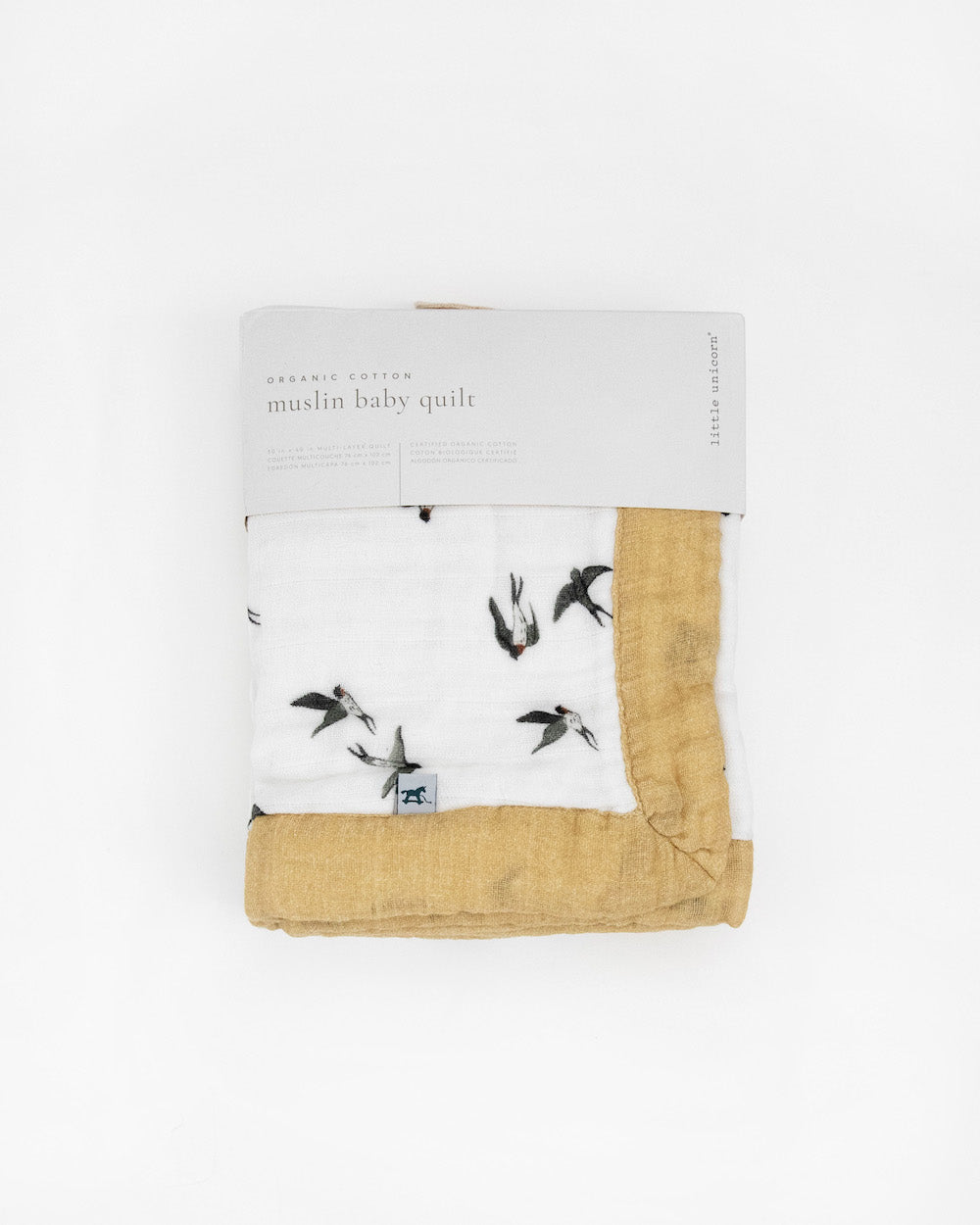 Little Unicorn Organic Cotton Muslin Baby Quilt | Swallows