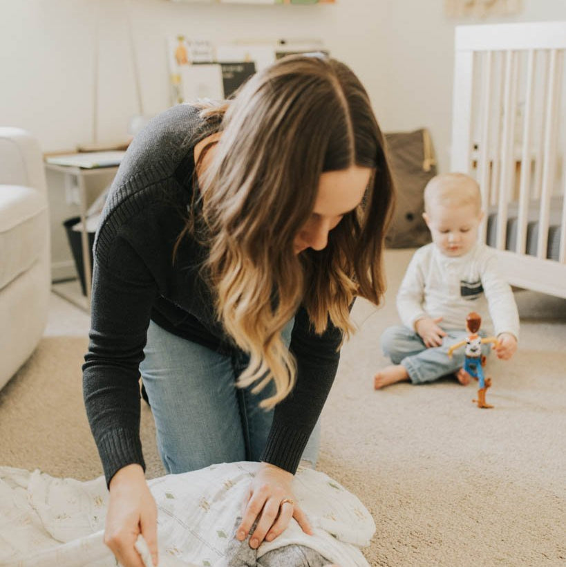 Little Unicorn Cotton Muslin Swaddle Blanket | Diamond Stripe