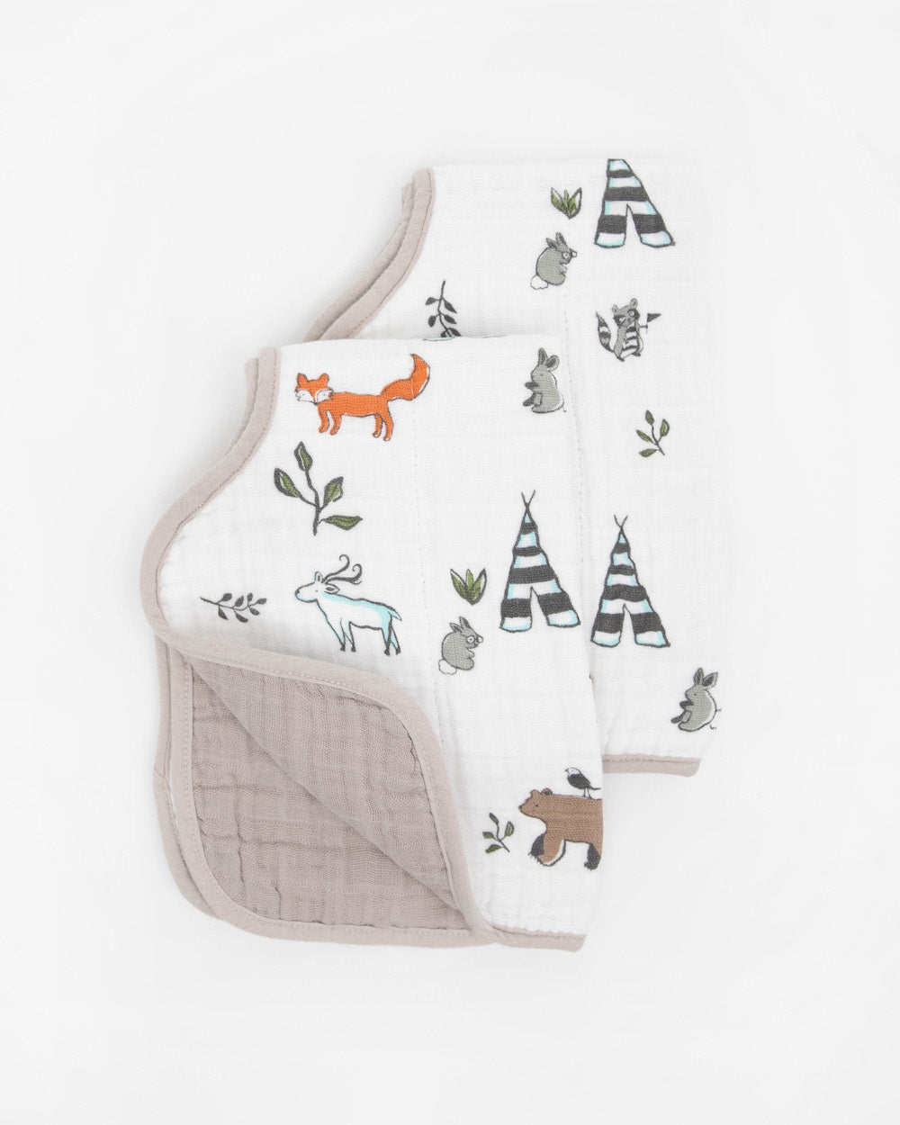 Little Unicorn Cotton Muslin Burp Cloth 2 Pack | Forest Friends