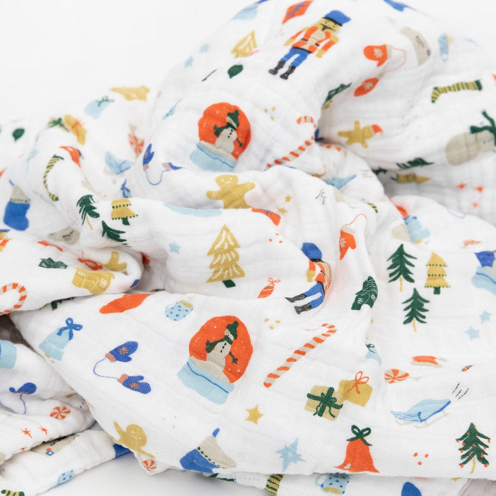 Little Unicorn Cotton Muslin Quilted Throw | Christmas Time