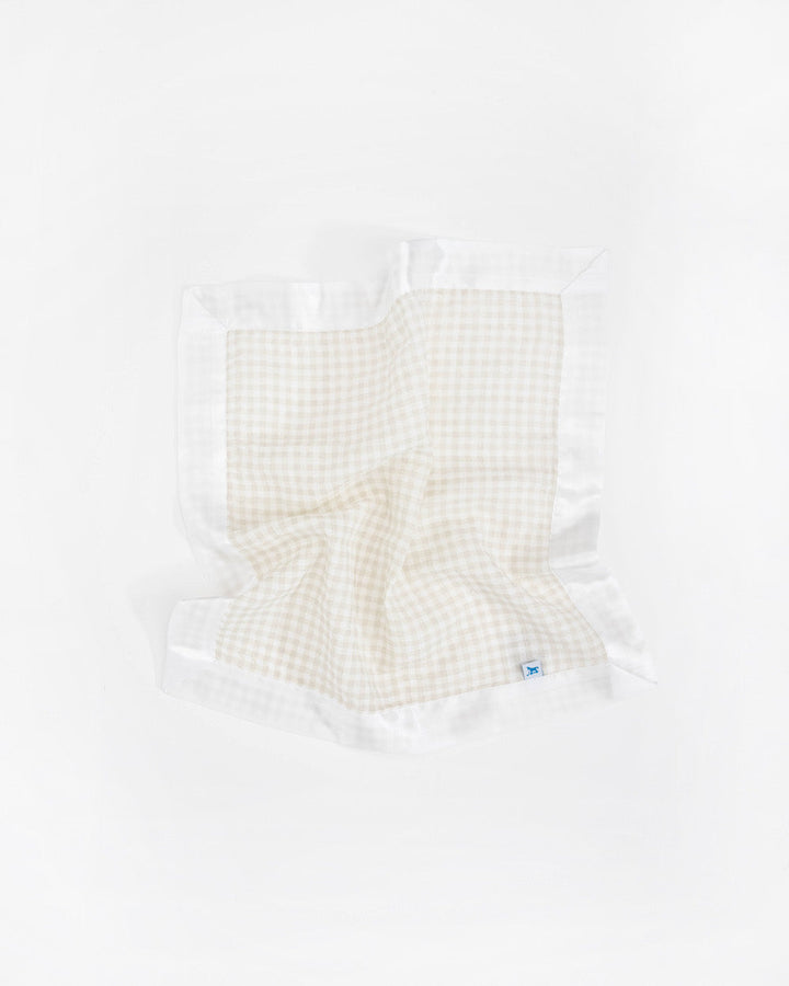 Little Unicorn Cotton Muslin Security Blanket 3 Pack | Tan Gingham