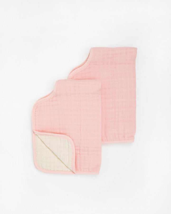 Little Unicorn Cotton Muslin Burp Cloth 2 Pack | Rose Petal