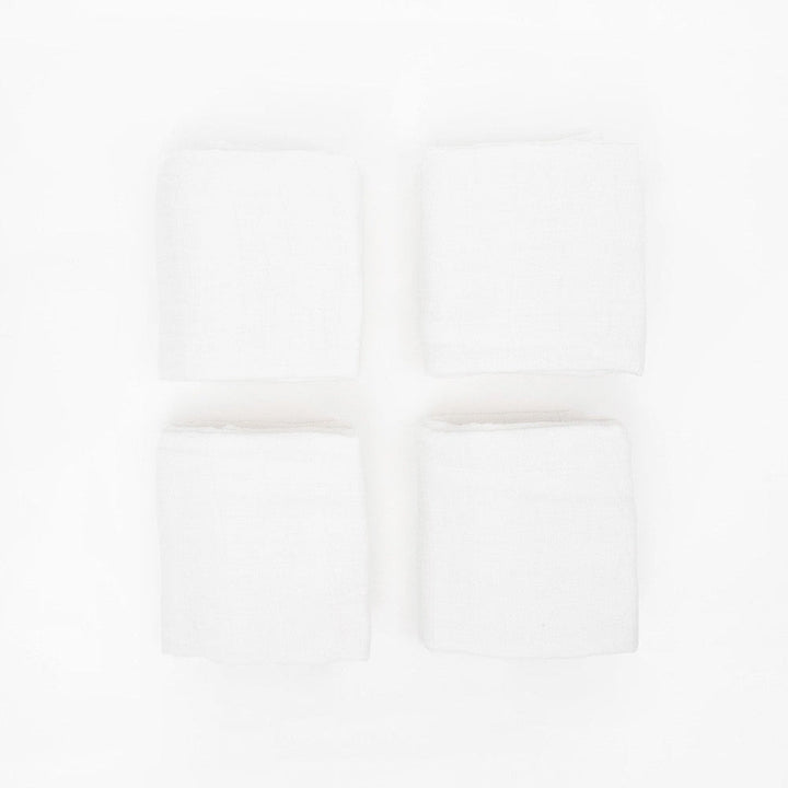 Little Unicorn Cotton Muslin Squares 4 Pack | White