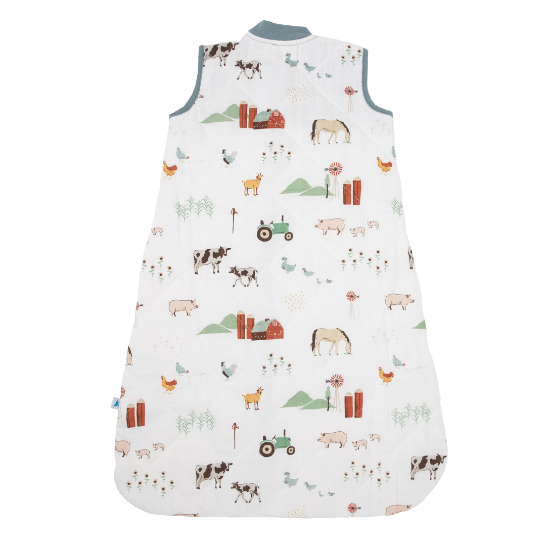 Little Unicorn Cotton Muslin Quilted Sleep Bag | Farmyard
