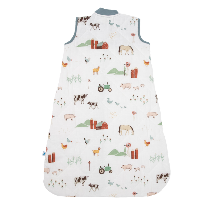Little Unicorn Cotton Muslin Quilted Sleep Bag | Farmyard