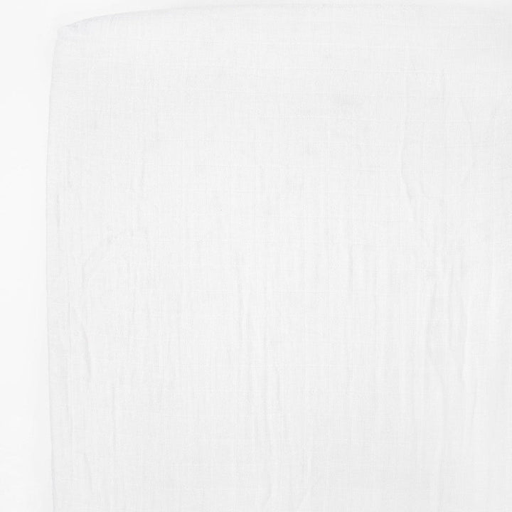 Little Unicorn Organic Cotton Muslin Crib Sheet | White