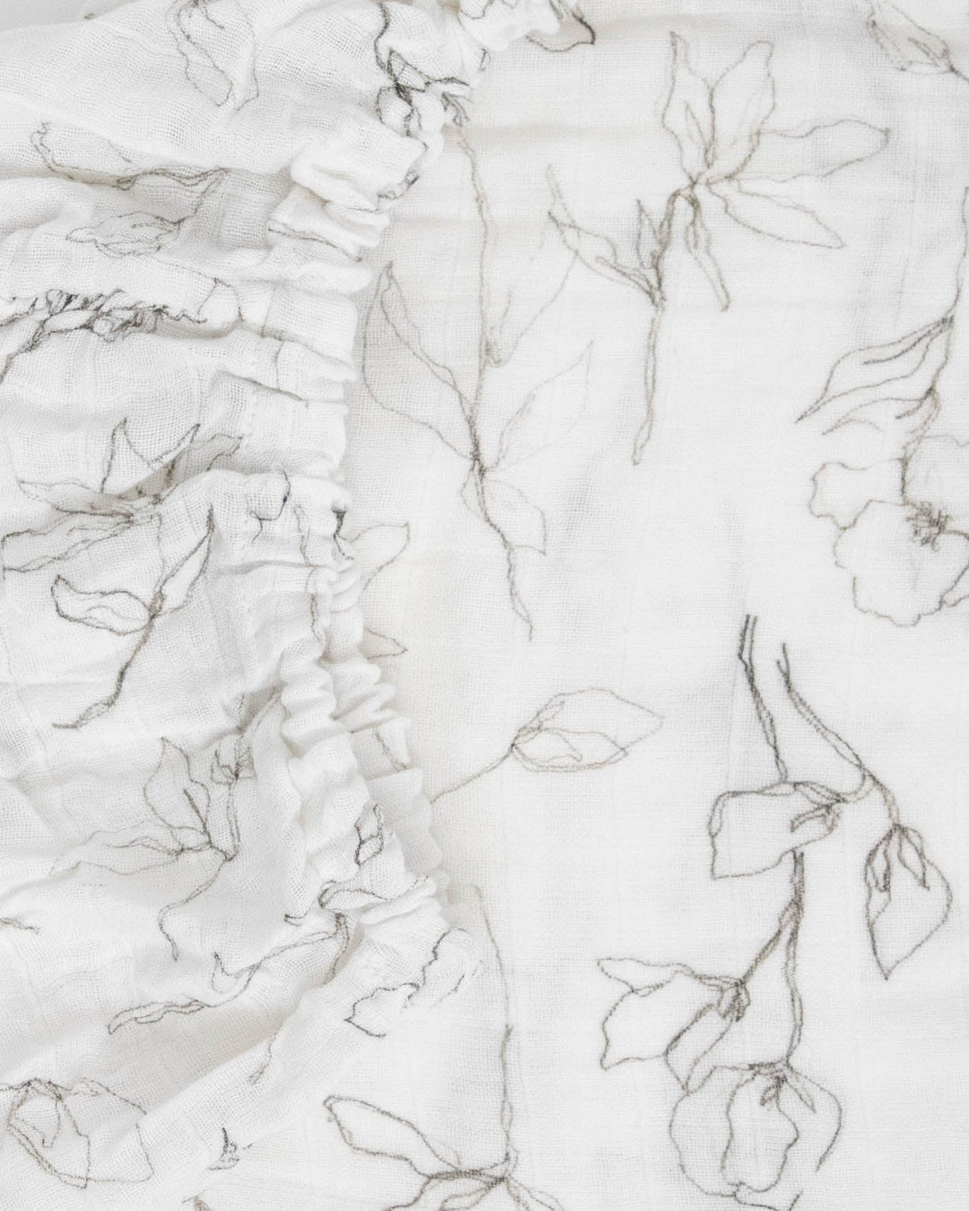 Little Unicorn Organic Cotton Muslin Crib Sheet | Pencil Floral