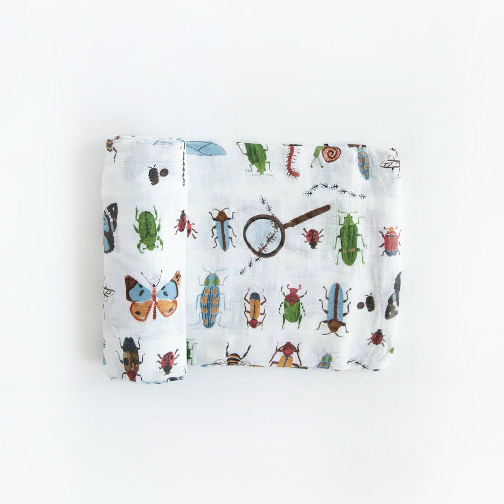 Little Unicorn Deluxe Muslin Swaddle Blanket | Bugs