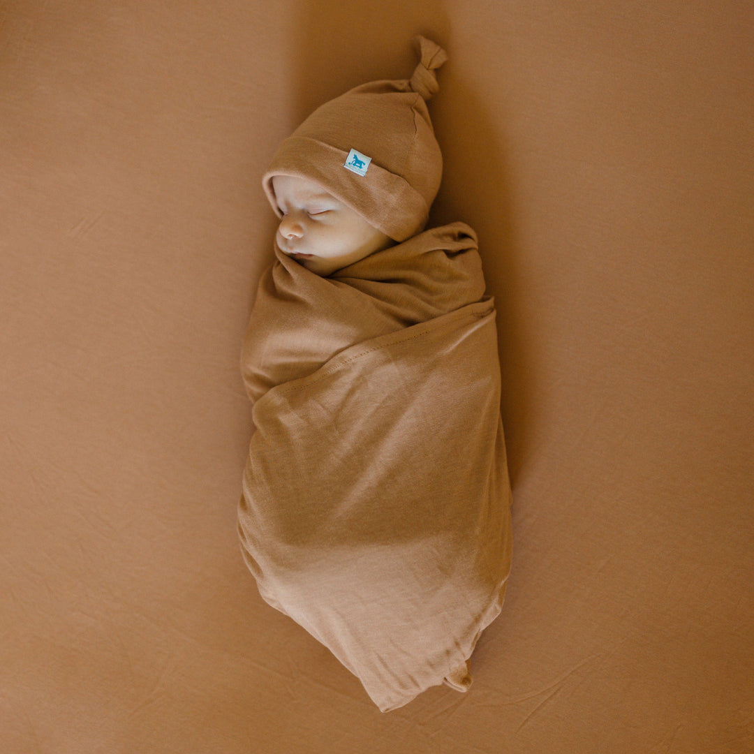 Little Unicorn Stretch Knit Swaddle Blanket | Terracotta