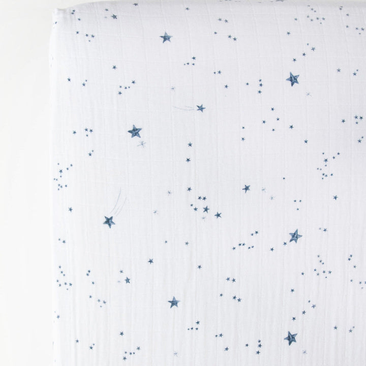 Little Unicorn Cotton Muslin Crib Sheet | Shooting Stars