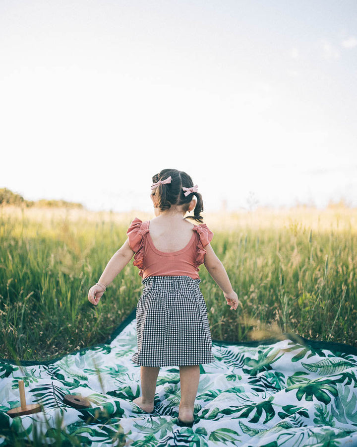 Little Unicorn Outdoor Blanket | Tropical Leaf