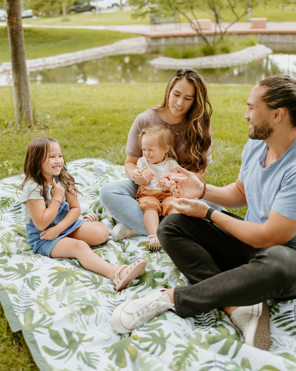 Little Unicorn Outdoor Blanket | Tropical Leaf