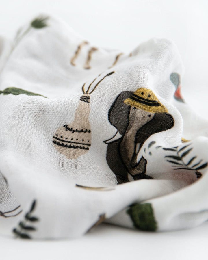 Little Unicorn Deluxe Muslin Swaddle Blanket 2 Pack | Safari Social