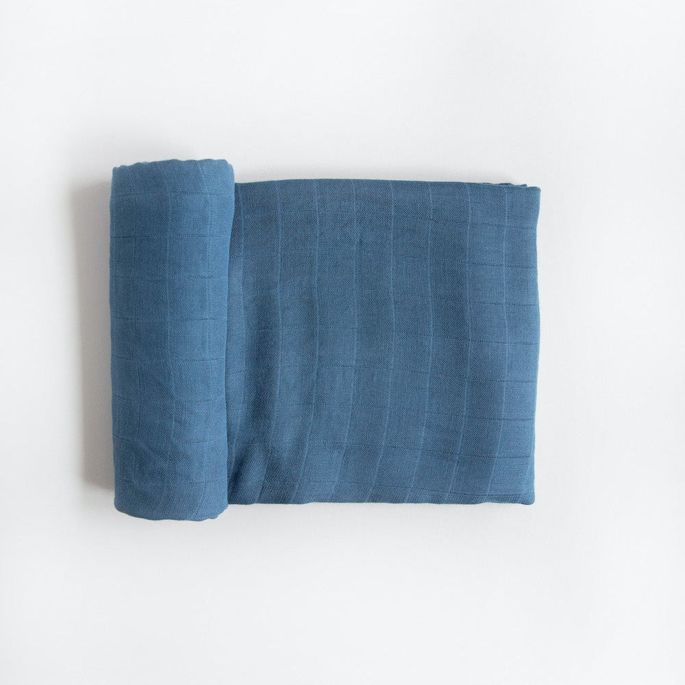 Little Unicorn Deluxe Muslin Swaddle Blanket | Blue Dusk