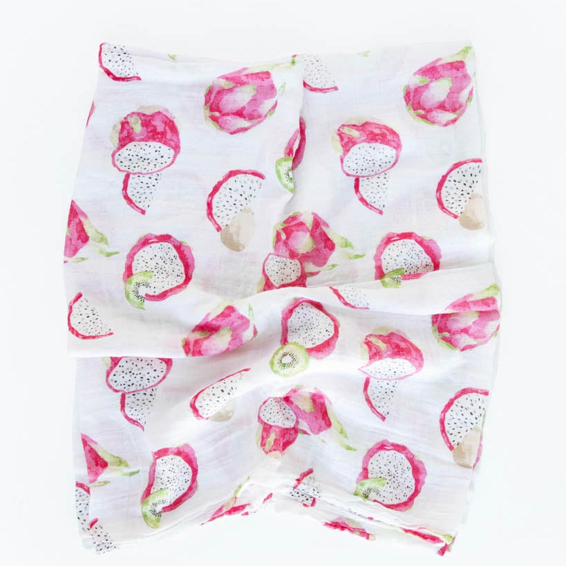 Little Unicorn Cotton Muslin Swaddle Blanket 3 Pack | Tropical Fruit