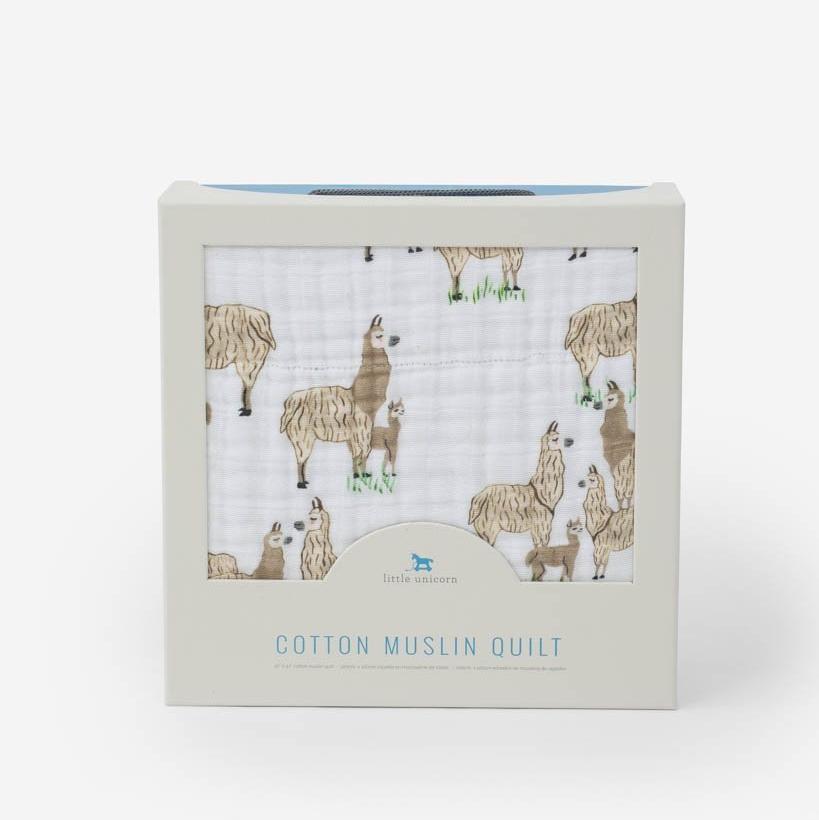 Little Unicorn Original Cotton Muslin Quilt | Llama Llama