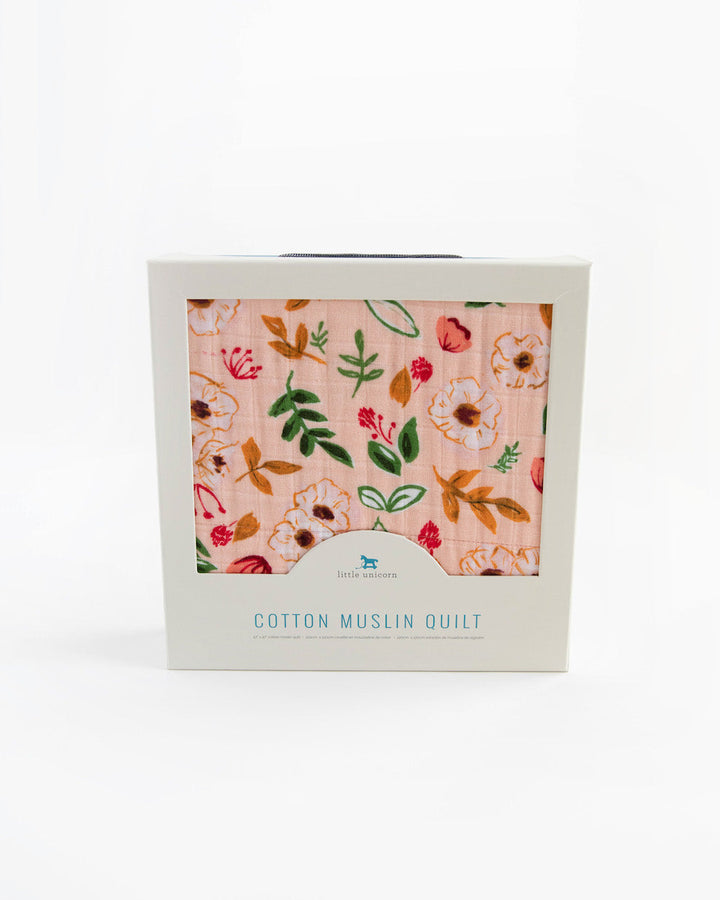 Little Unicorn Original Cotton Muslin Quilt | Vintage Floral