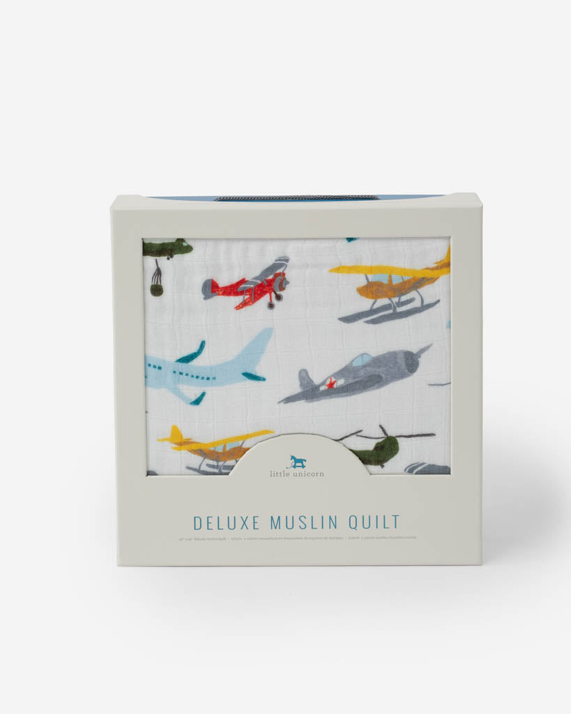 Little Unicorn Original Deluxe Muslin Quilt | Air Show