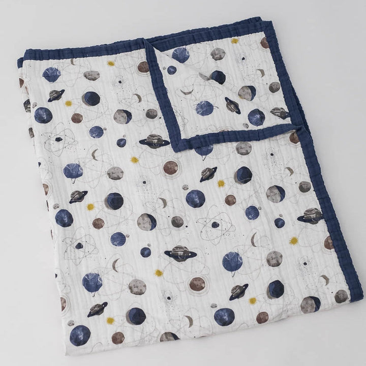 Little Unicorn Cotton Muslin Quilted Throw | Planetary