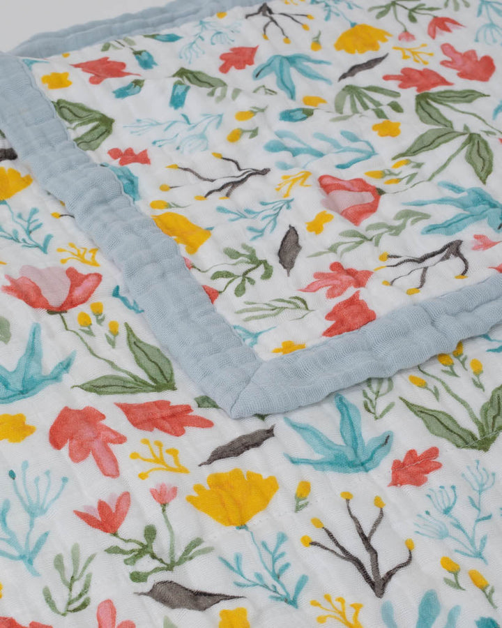 Little Unicorn Cotton Muslin Quilted Throw | Meadow