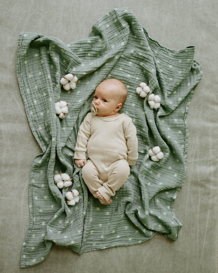 Little Unicorn Organic Cotton Muslin Swaddle Blanket 2 Pack | Sage Suns