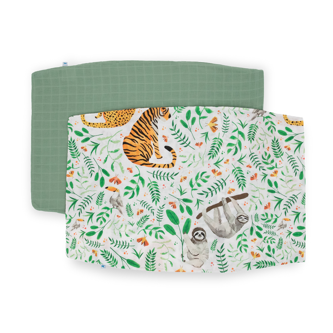 Little Unicorn Cotton Muslin Pillowcase 2-Pack | Mighty Jungle