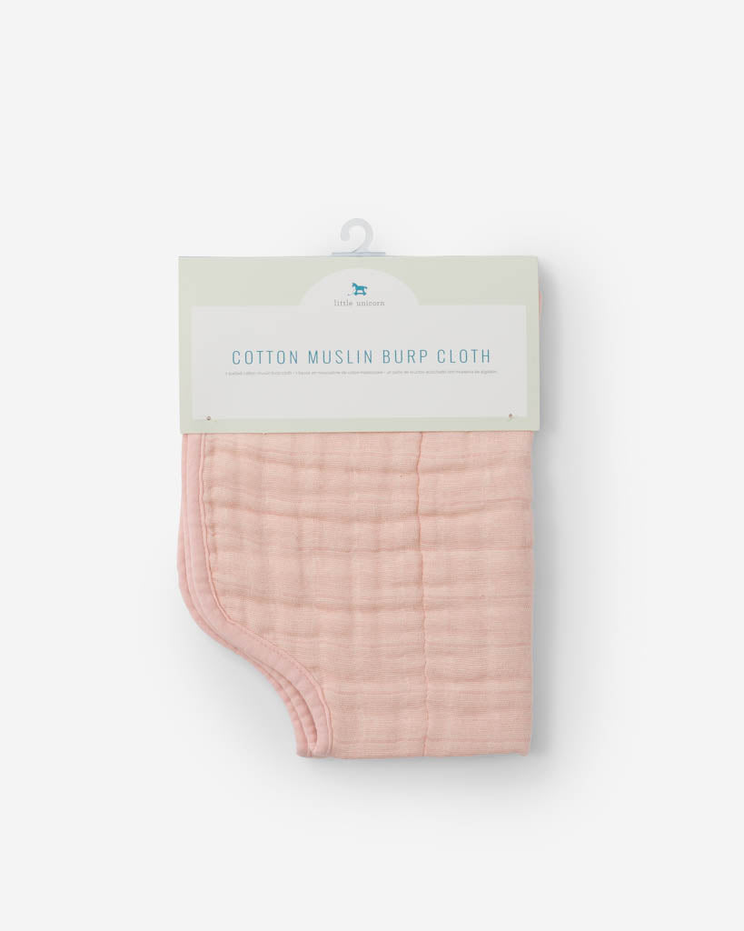 Little Unicorn Cotton Muslin Burp Cloth | Rose Petal