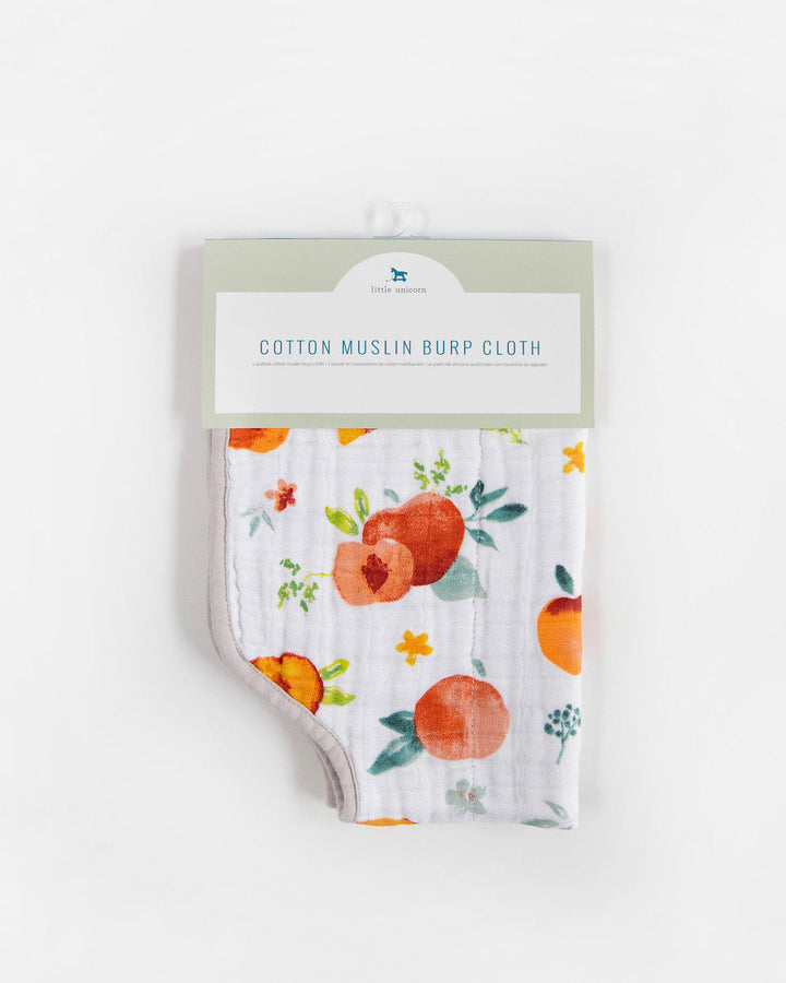 Little Unicorn Cotton Muslin Burp Cloth | Georgia Peach