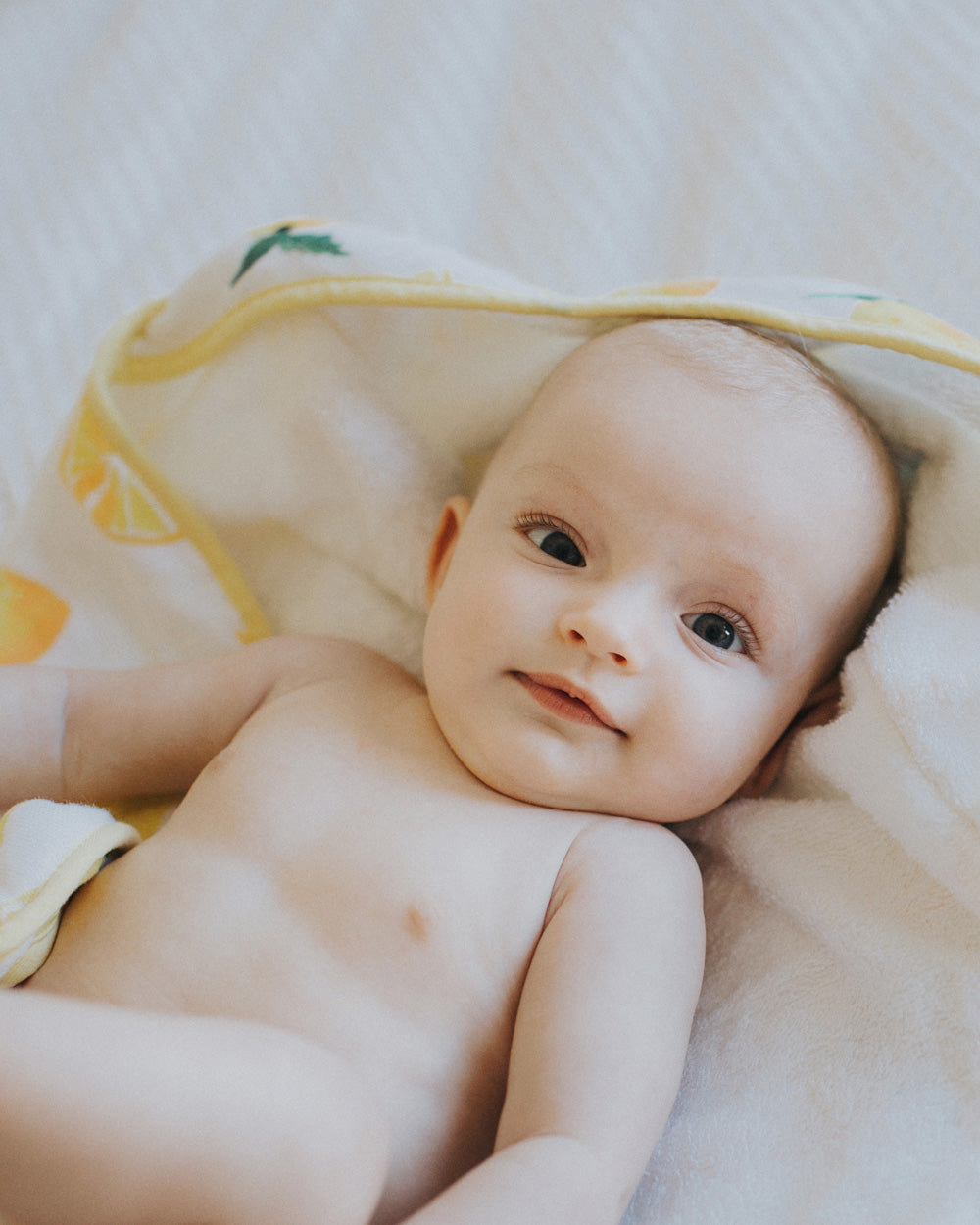 Little Unicorn Infant Hooded Towel | Lemon