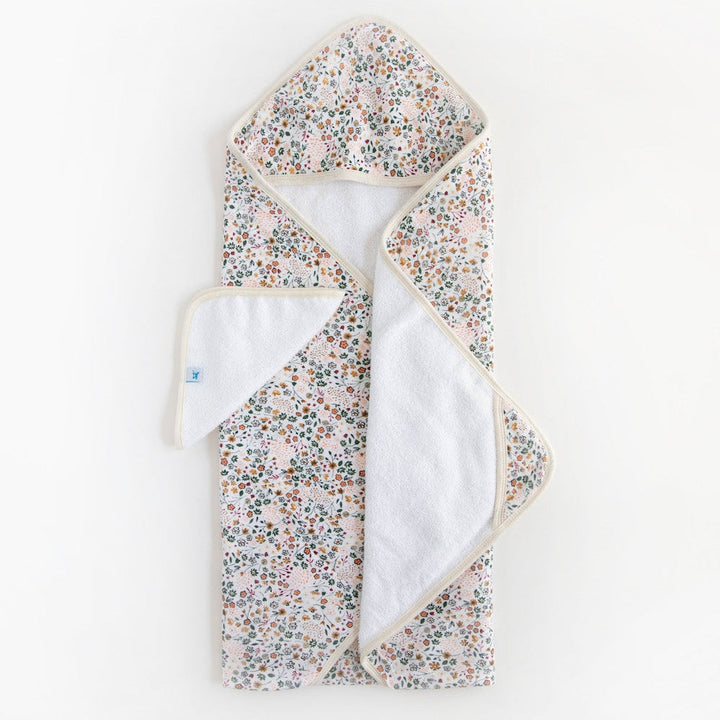 Little Unicorn Infant Hooded Towel & Washcloth Set | Pressed Petals