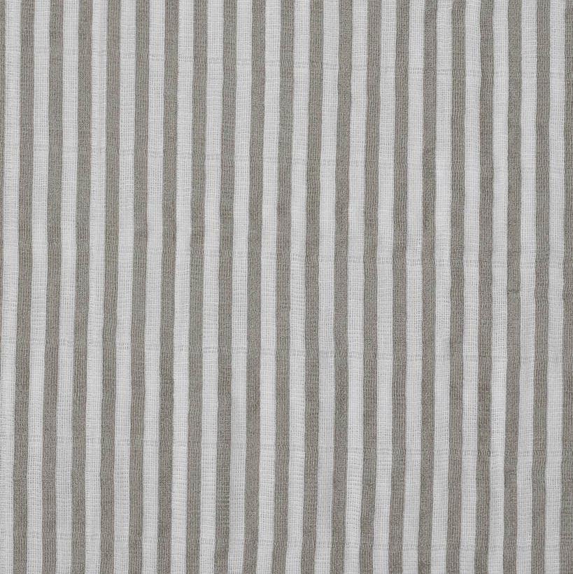Little Unicorn Cotton Muslin Crib Sheet | Grey Stripe