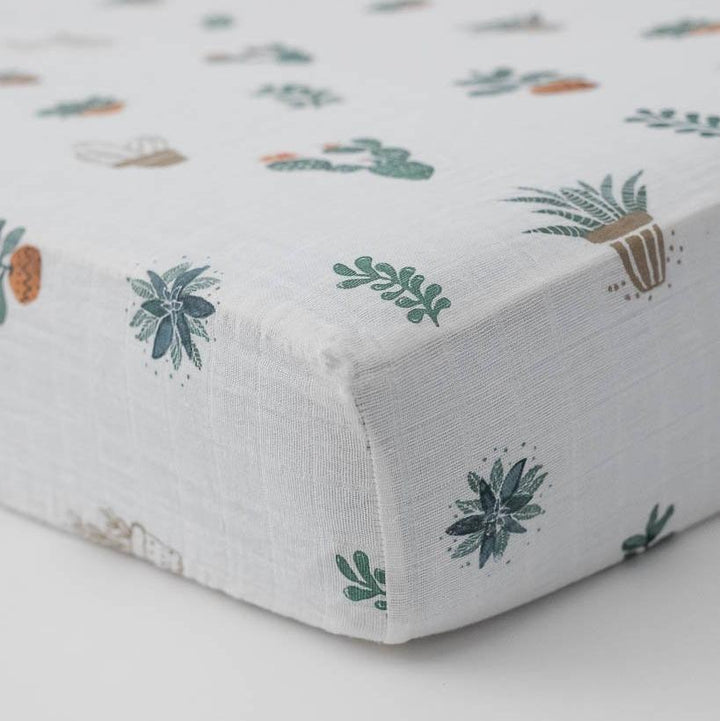 Little Unicorn Cotton Muslin Crib Sheet | Prickle Pots