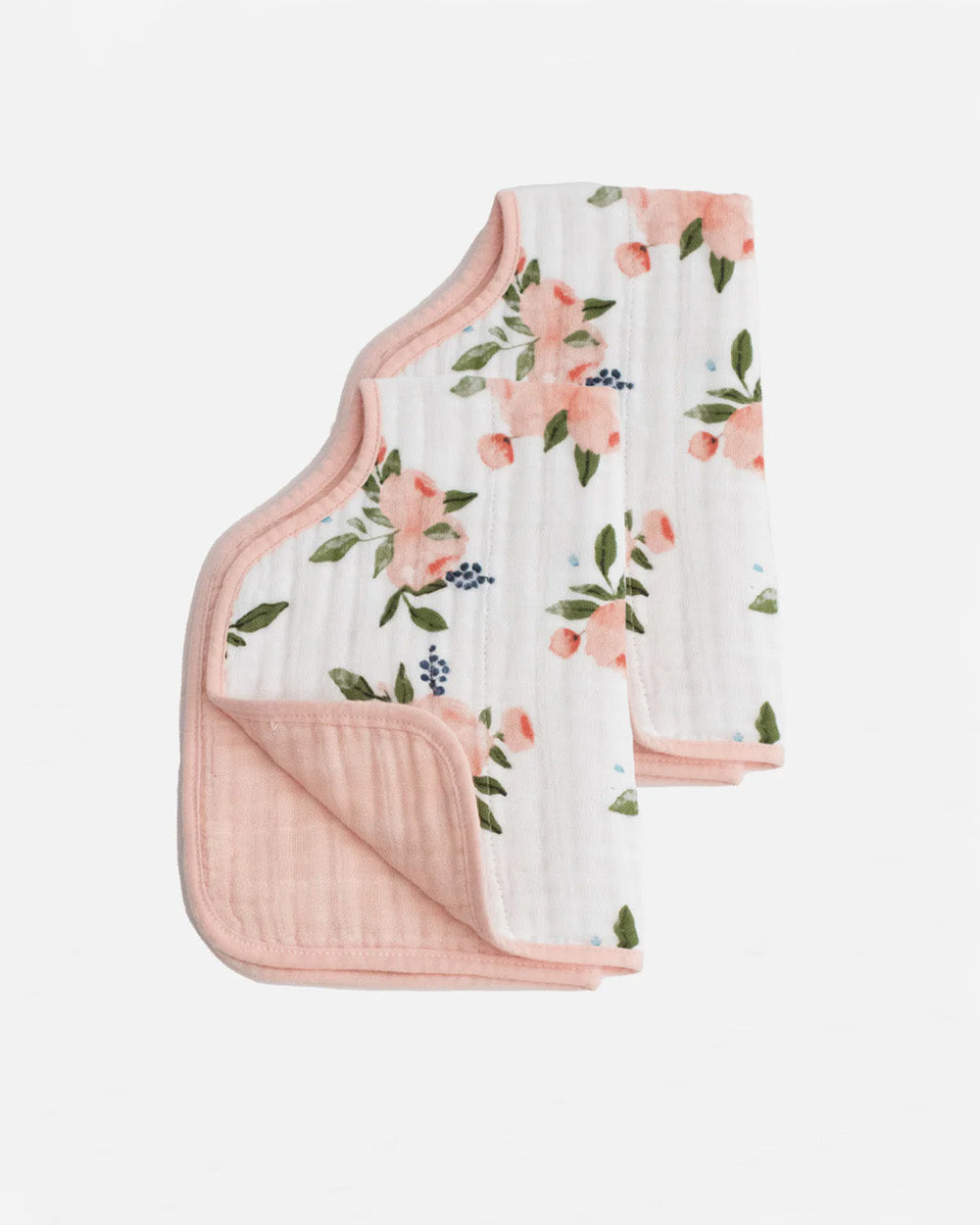 Little Unicorn Cotton Muslin Burp Cloth 2 Pack | Watercolor Roses
